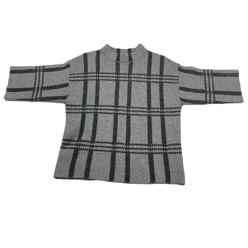 Women's Belldini Silver & Black 3/4 Sleeve Soft Sweater Size‎ Small